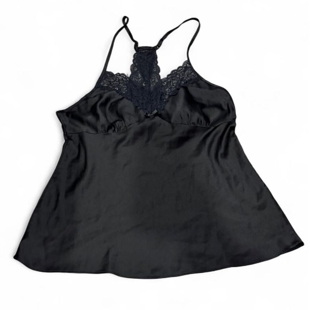Ambrielle Vintage Y2K Black Lace Cami Tank Top